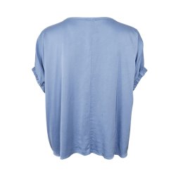 Mabel blouse Black Colour, dust blue