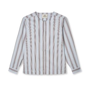 Poplinda Dana shirt Mads Nrgaard, shadow pinstripe/winery