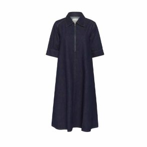 Malo 143 Long Dress My Essential Wardrobe, dark blue unwashed