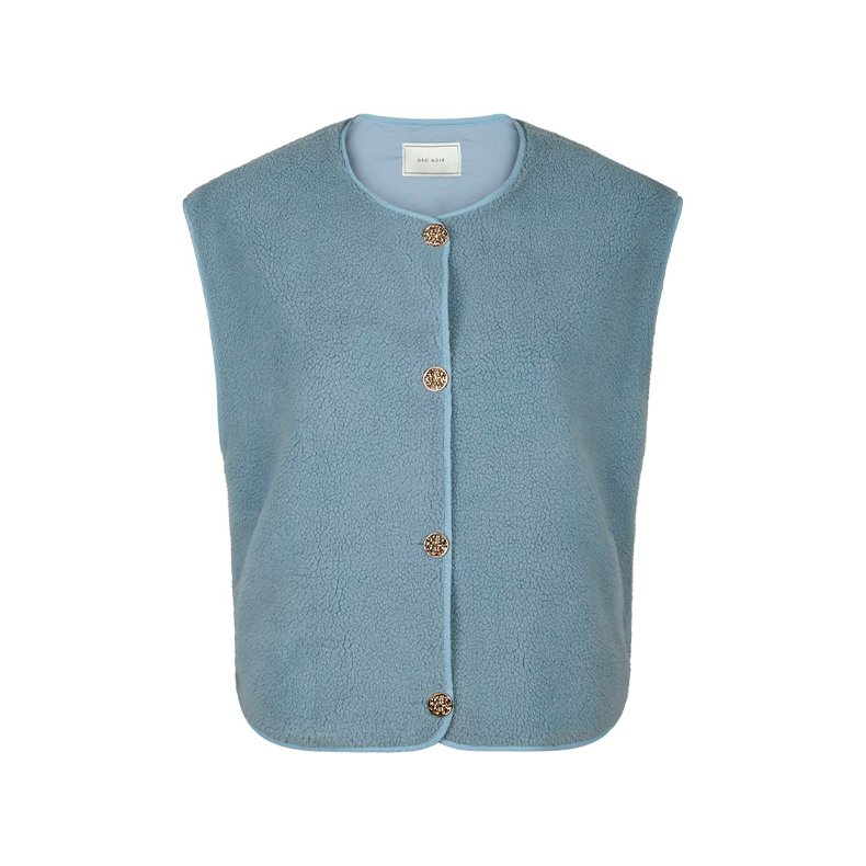 Mariko teddy vest Neo Noir, smoke blue