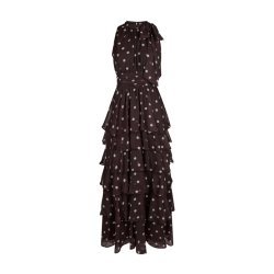 Marli big dot dress Neo Noir, brown