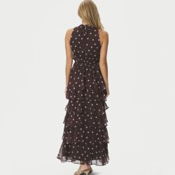 Marli big dot dress Neo Noir, brown