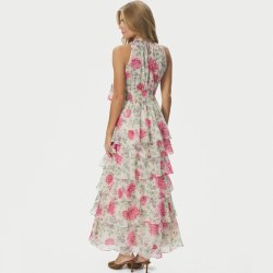 Marli big flower dress Neo Noir, creme