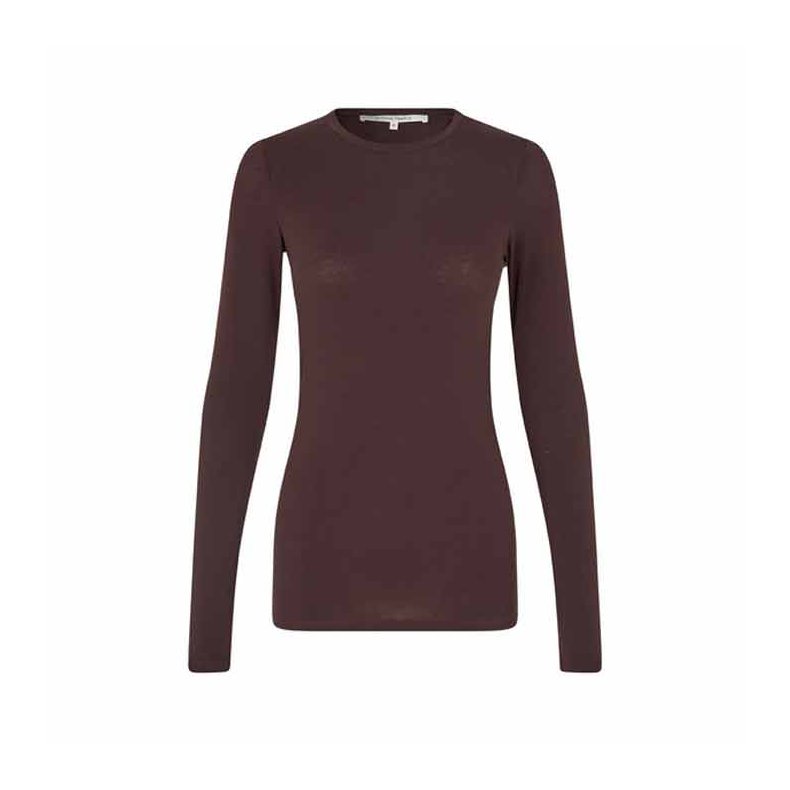 Matima o-neck tee Second Female, chocolate plum