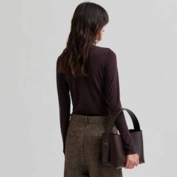 Matima o-neck tee Second Female, chocolate plum