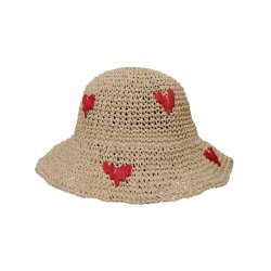 Maui straw hat Black Colour, nature