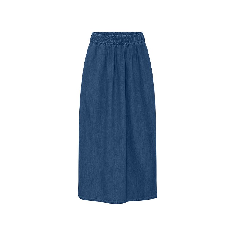 Helsinki denim ankle skirt Frau, medium blue denim