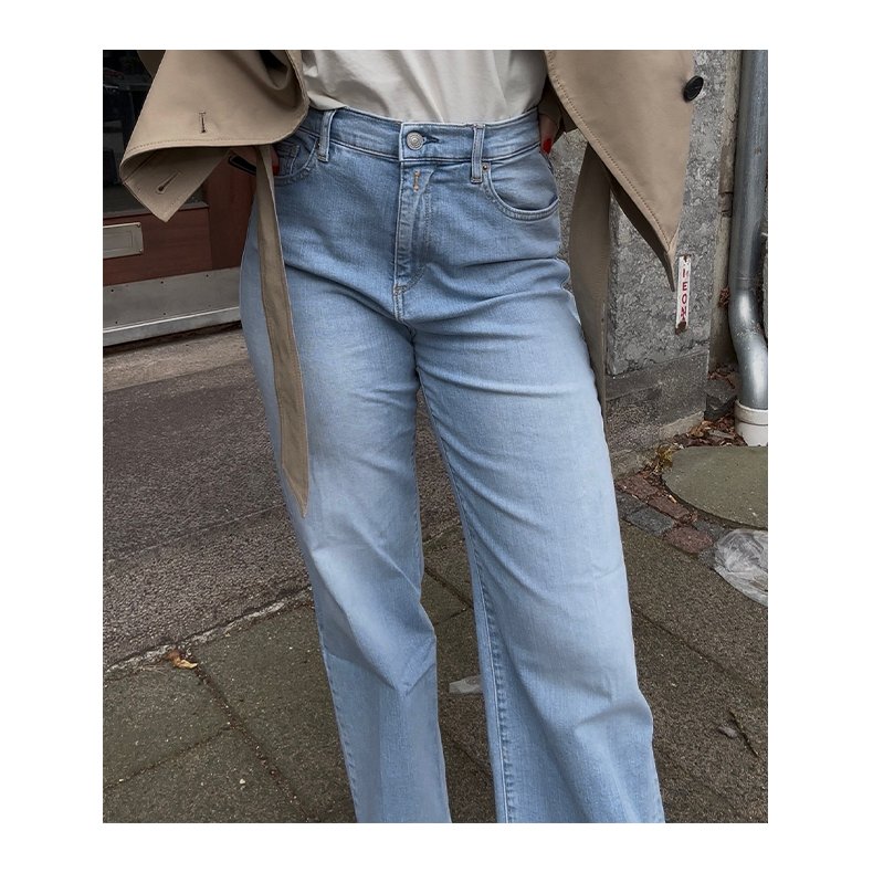 Melja relaxed straight jeans Replay, light blue denim