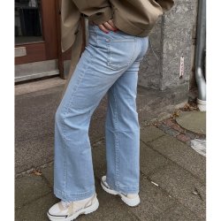 Melja relaxed straight jeans Replay, light blue denim