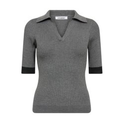 BonnyCC Polo SS Knit Co'Couture, mid grey
