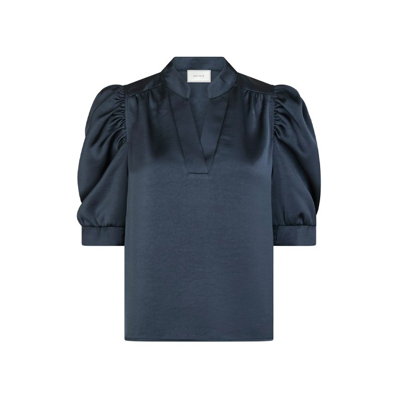 Roella heavy sateen blouse Neo Noir, midnight blue