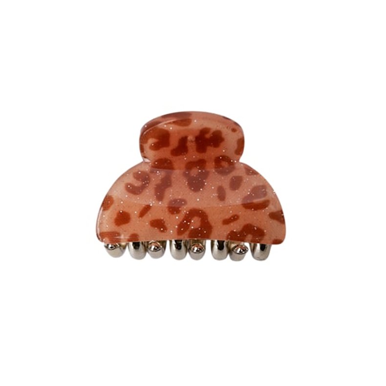 Kaz small hair claw Black Colour, camel leo