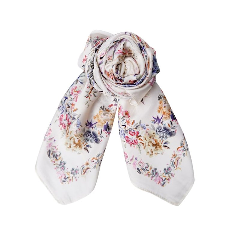 Calithea mini scarf Black Colour, creme