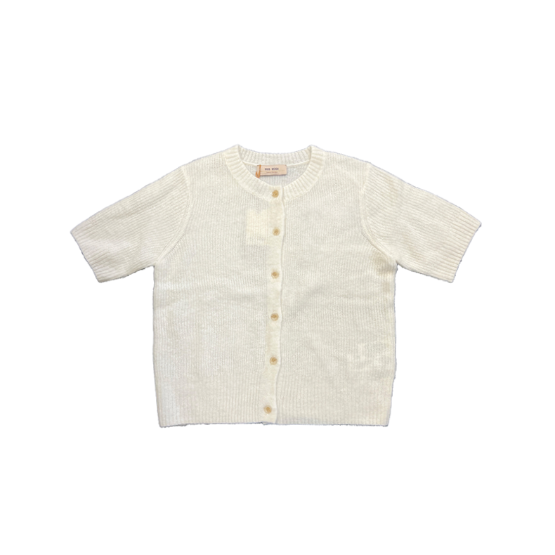 MMThora ss knit cardigan Mos Mosh, ecru