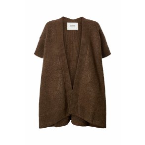 Dorris sheep knit cape Rabens Saloner, dark brown