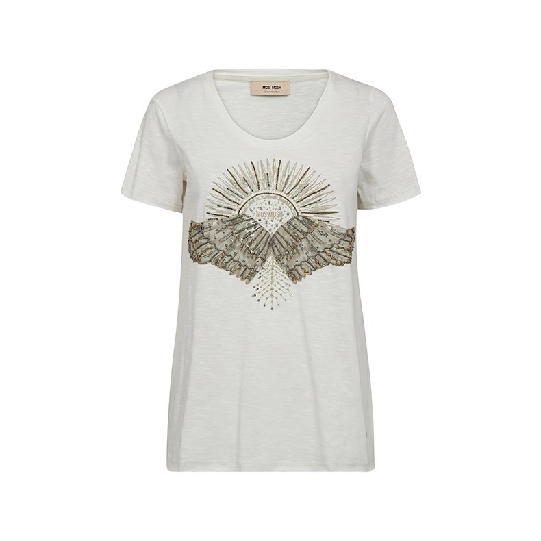 Nadine o-ss deco tee Mos Mosh, celadon tint