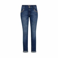 Naomi ricamo jeans Mos Mosh, mid blue