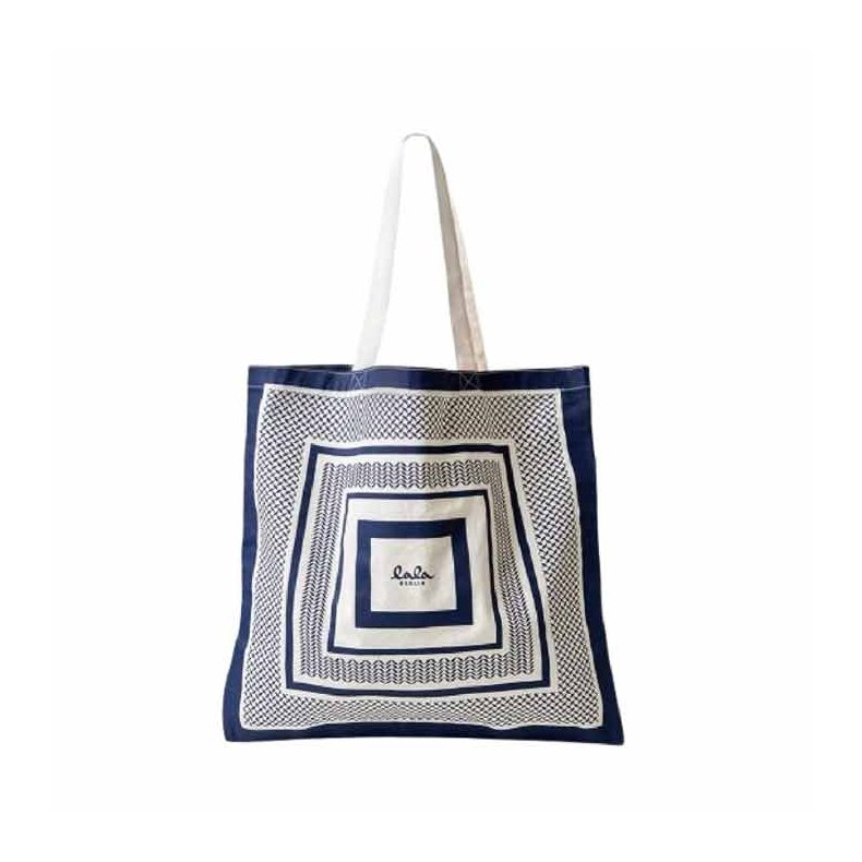 Maja canvas tote Lala Berlin, heritage stripe navy