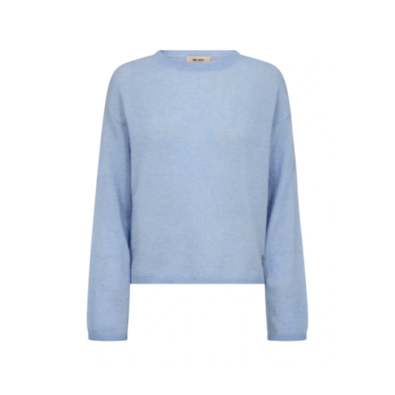 Mape o-neck knit Mos Mosh, brunnera blue