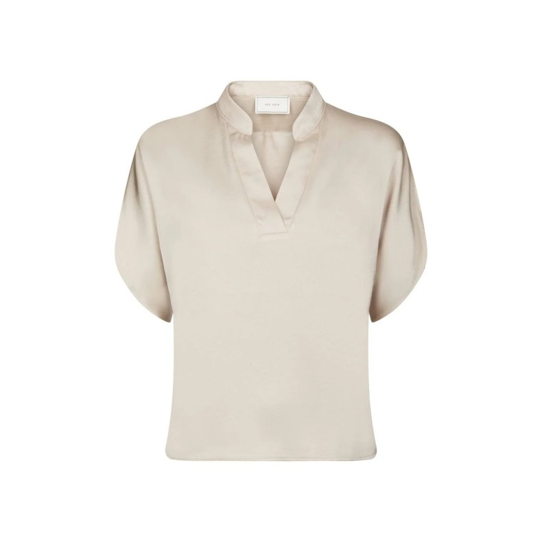 Anelle heavy sateen blouse Neo Noir, pearl