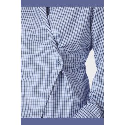 Fenli check shirt Neo Noir, blue
