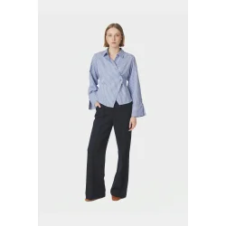 Fenli check shirt Neo Noir, blue