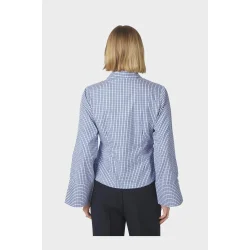 Fenli check shirt Neo Noir, blue