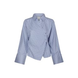 Fenli check shirt Neo Noir, blue