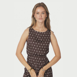 Neo Noir Nassa big dot top, dark brown