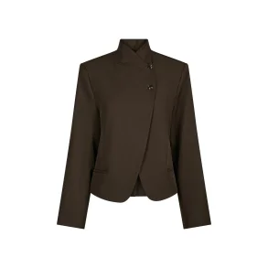 Tiria structure blazer Neo Noir, dark brown
