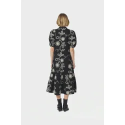 Veronica dori emb dress Neo Noir, black 