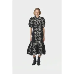 Veronica dori emb dress Neo Noir, black 