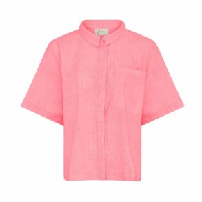 Nice ss shirt Frau, hot coral stripe