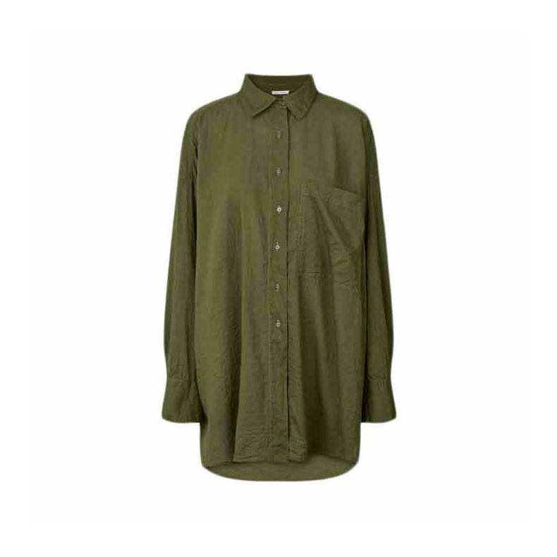 Noah cotton oversized shirt rabens saloner, army green