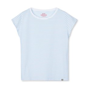 Fine jersey stripe teasy tee fav Mads Nrgaard, cashmere blue/brilliant white