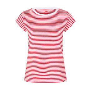 Fine jersey stripe teasy tee FAV Mads Nrgaard, fiery red/brilliant white