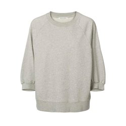 Nona sweat raglan 3/4 sleeve top Rabens Saloner, grey melange