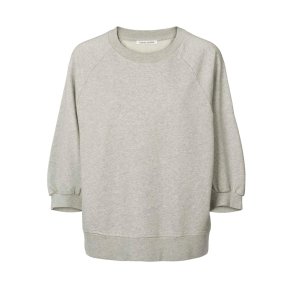 Nona sweat raglan 3/4 sleeve top Rabens Saloner, grey melange