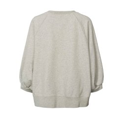 Nona sweat raglan 3/4 sleeve top Rabens Saloner, grey melange