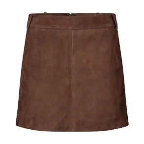 Noormie suede mini skirt Second Female, chocolate brown