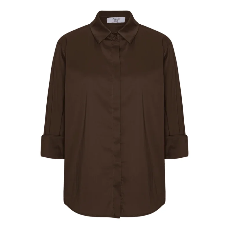 Norma shirt Amaze Cph, dark brown