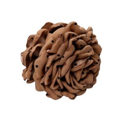 Villa mega flower hair claw Black Colour, noutgat w. dots