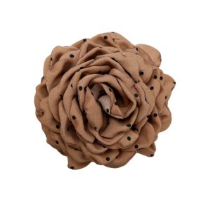 Villa mega flower hair claw Black Colour, noutgat w. dots