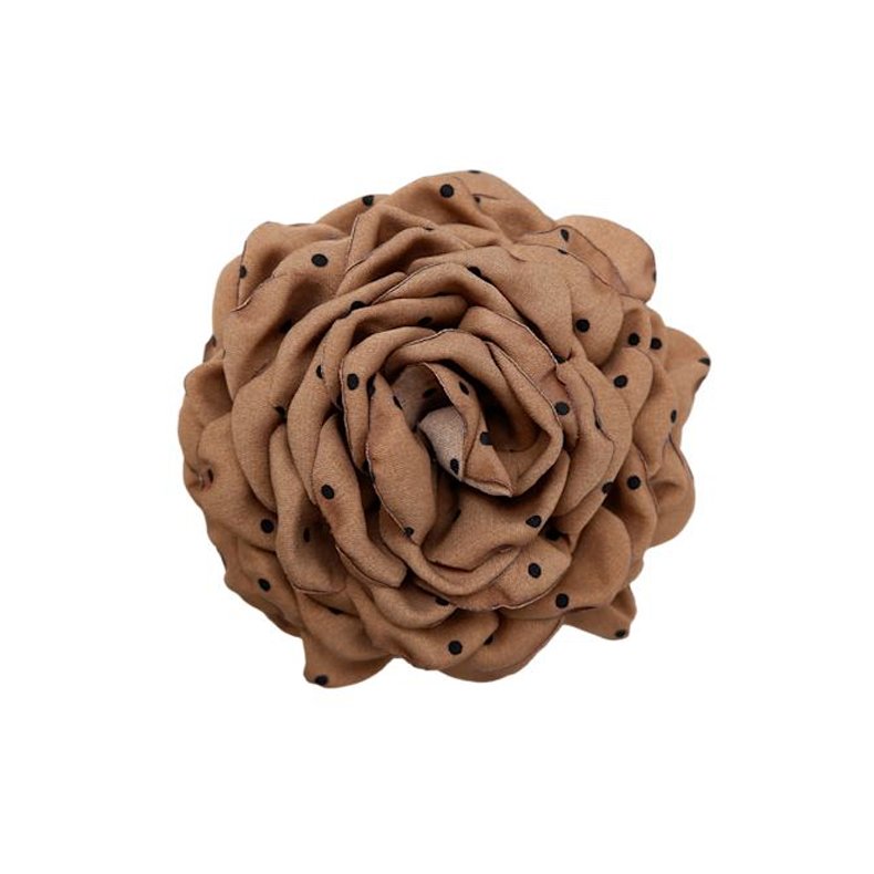 Villa mega flower hair claw Black Colour, noutgat w. dots