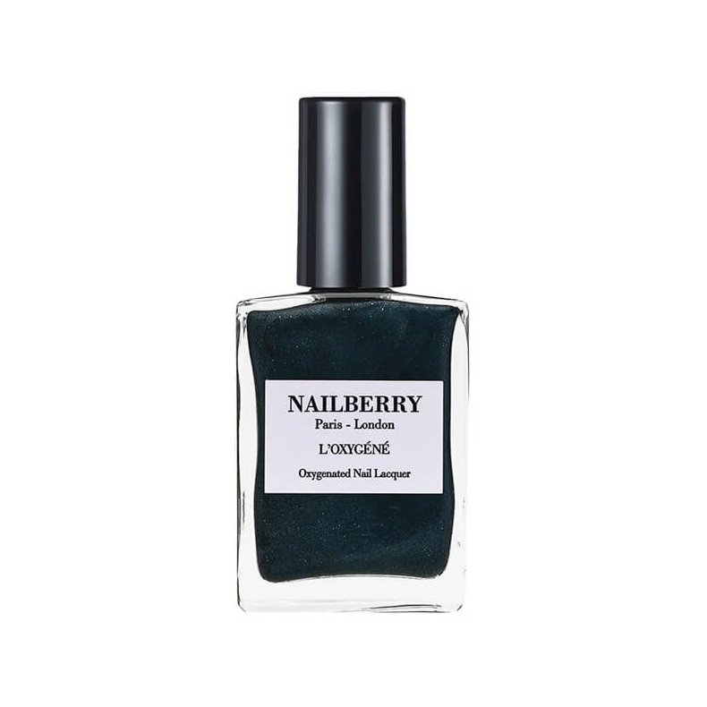 Galactic nailpolish fra Nailberry L'Oxygn, pearlised stormy grey