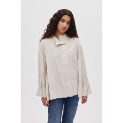 Smea poplin flared shirt Rabens Saloner, clay