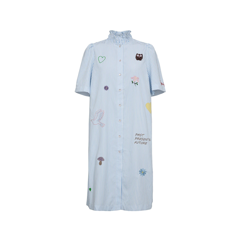 Nuashley embroidery dress N�mph, airy blue