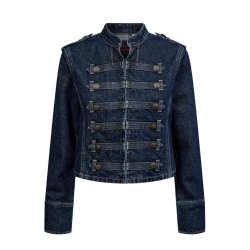 Nubillie fitted denim jacket N�mph, dark blue denim