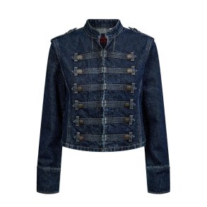Nubillie fitted denim jacket N�mph, dark blue denim