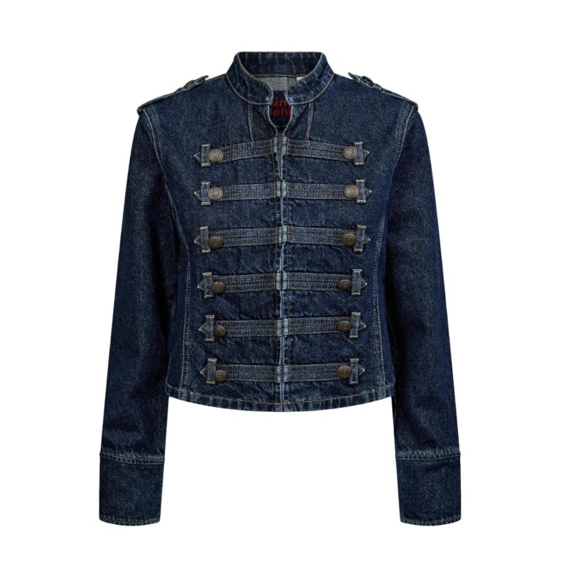 Nubillie fitted denim jacket N�mph, dark blue denim